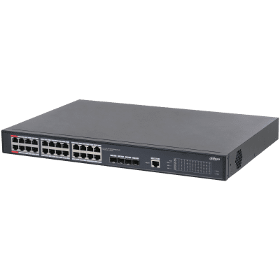 Dahua Technology S5428-24GT4XF-360 28-Port L2+ Managed Gigabit Switch with 24-Port PoE