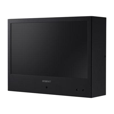 Hanwha Techwin SMT-1030PV 10″ PoE+ Public View Monitor (Black) With 2 MP Camera
