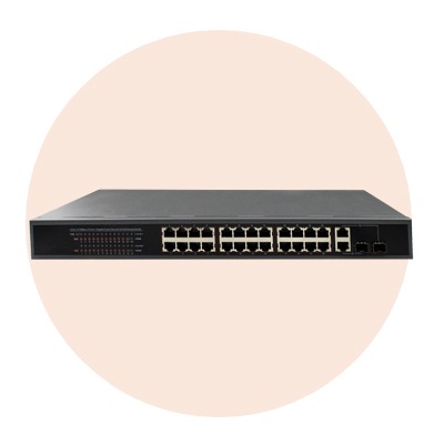 Hanwha Techwin America SWT-P-242-360 24 Port PoE Switch