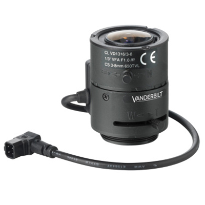 Vanderbilt M13VG308 Megapixel Varifocal Lens 3–8mm CS Mount