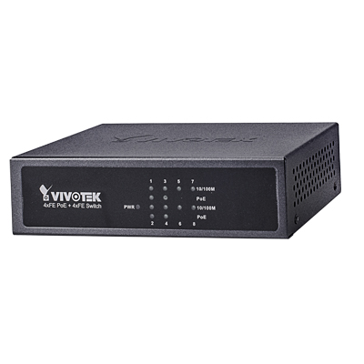 VIVOTEK AW-FET-081B-065 Unmanaged PoE 4xFE Switch