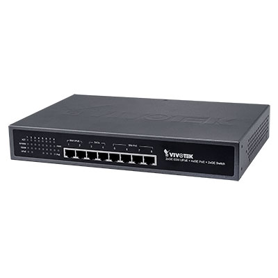 VIVOTEK AW-GEU-080A-250 Unmanaged 2xGE 60W UPoE + 4xGE PoE + 2xGE Switch