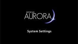 Keyscan Aurora - System Settings for Managing Master Holidays, Data Backups or Report Generations