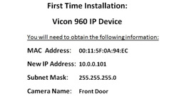 Vicon V960-N Series HD IP Cameras - How to Install & Setup in ViconNet Video Management System (VMS)
