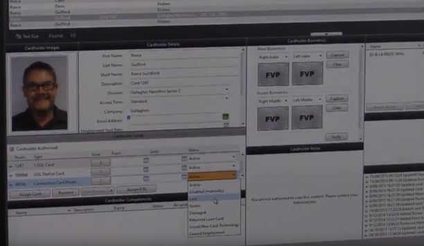 Card States Feature Of Gallagher Command Centre Keeps Track Of Access Card History